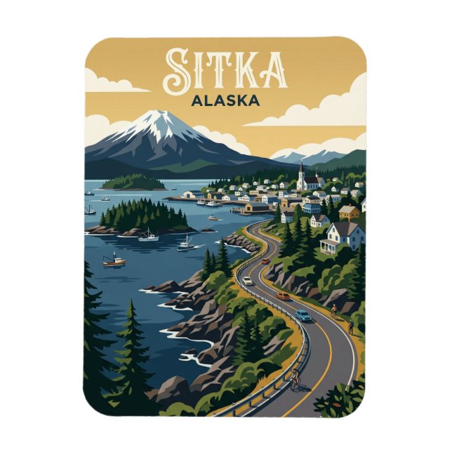 Sitka USA Magnet (Vertikal)