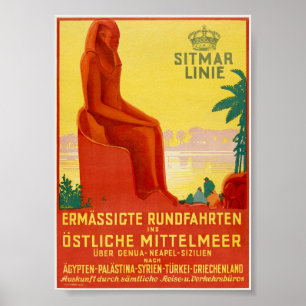 Sitmar Linie Vintage Affisch 1930-talet