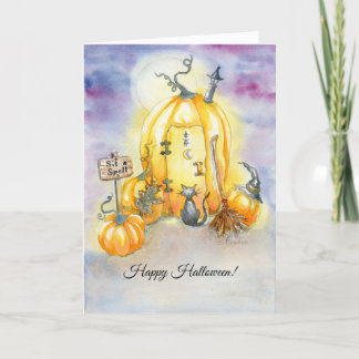 "Sitt en stund" Halloween-kort Tack Kort