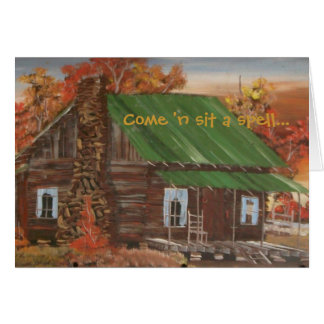 Sitt ett pass hälsningskort