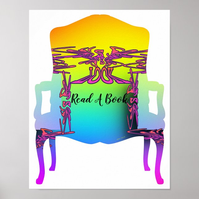 Sitt och läs en Bok-Poster Poster (Framsidan)