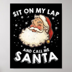 Sitt på min lucka och kalla mig Naughty Santa Poster