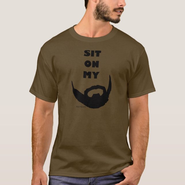 Sitt på mitt Beard Älskare T-shirt (Framsida)