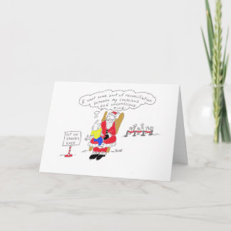 Sitt på Santas knäkort Helgkort