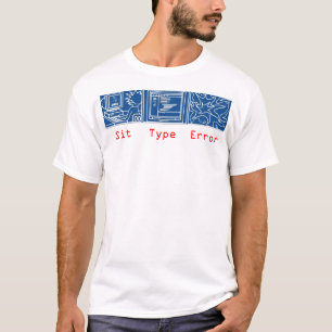 Sitt, skriva, felet t shirt