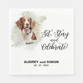 Sitt, stanna och fira Bretagne Spanska Bröllop Pappersservett