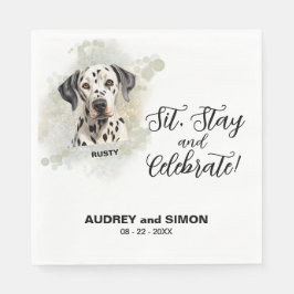 Sitt, stanna och fira Dalmatien Bröllop Pappersservett