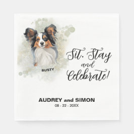 Sitt, stanna och fira Dalmatien Bröllop Pappersservett