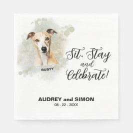 Sitt, stanna och fira piskan Bröllop Pappersservett