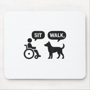 Sitt Walk Istive Animals Rullstol Dog Humor Musmatta