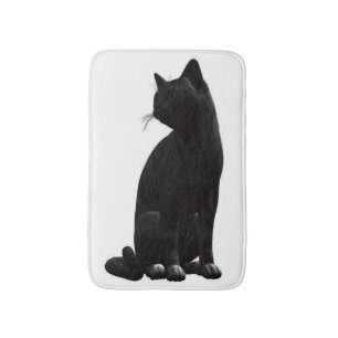 Sitta Black Cat Bath Mat Badrumsmatta