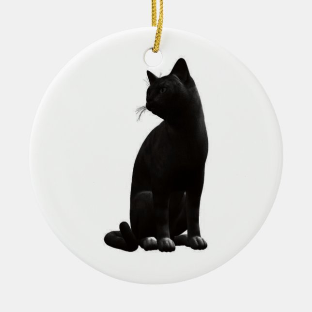 Sitta Black Cat Ornament (Framsidan)