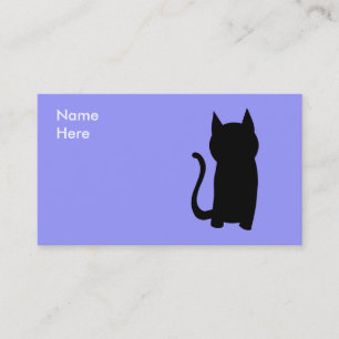 Sitta Black Cat Silhouette. Visitkort