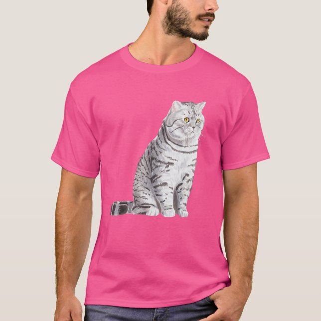 Sitta British Shorthair Cat T Shirt (Framsida)