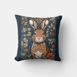 Sitta Brown Rabbit Vintage Blommigt Kudde