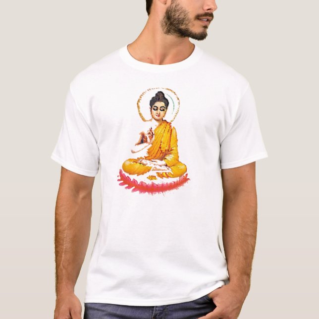SITTA BUDDHA SOM MEDITERAR FRED TEE (Framsida)