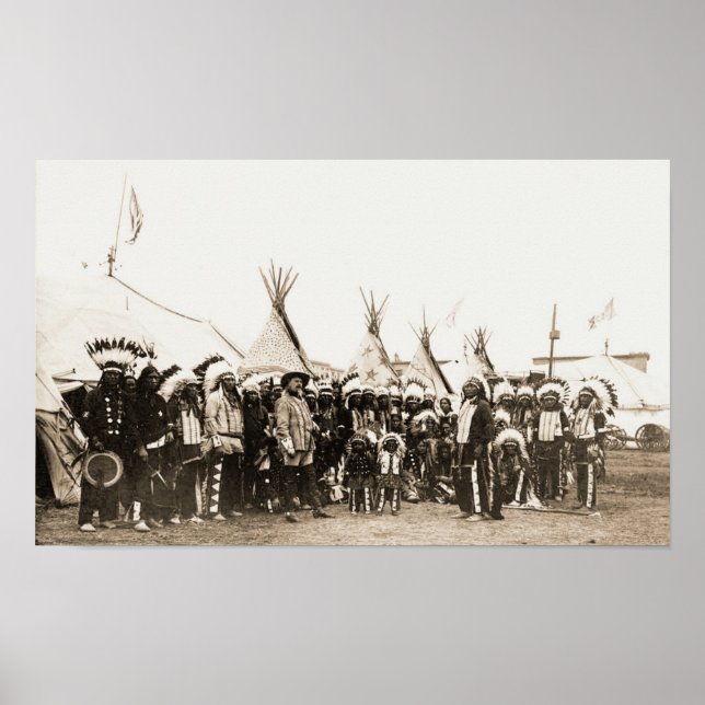 Sitta Bull & Buffalo Bill Group Bild Poster (Framsidan)