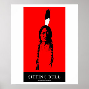 Sitta Bull i rött Poster