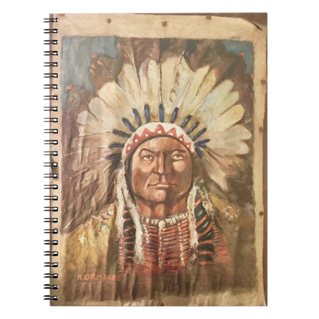 Sitta Bull Indian Chief Anteckningsbok (Framsidan)