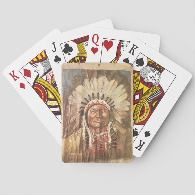Sitta Bull Indian Chief Casinokort (Baksidan)
