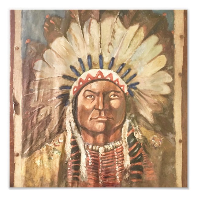 Sitta Bull Indian Chief Fototryck (Framsidan)