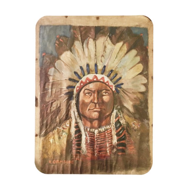 Sitta Bull Indian Chief Magnet (Vertikal)