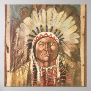 Sitta Bull Indian Chief Poster