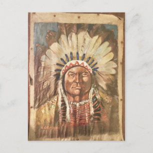 Sitta Bull Indian Chief Vykort