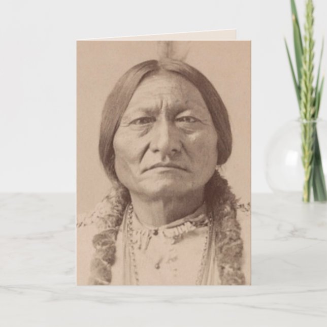 SITTA BULL LAKOTA LEADER FÖDELSEDAGSKORT KORT (Framsida)