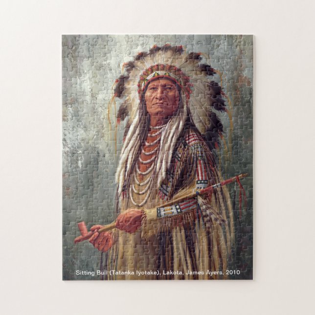 Sitta Bull, Native American Chief puzzle Pussel (Vertikal)