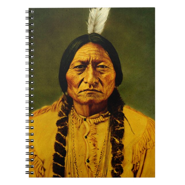 Sitta Bull Native American First Nations Anteckningsbok (Framsidan)