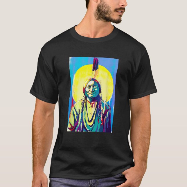 Sitta Bull Native American T Shirt (Framsida)