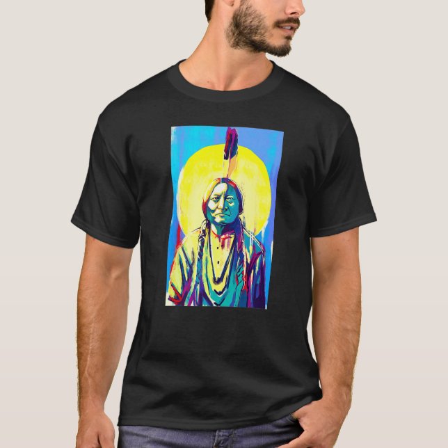 Sitta Bull Native American T Shirt (Framsida)