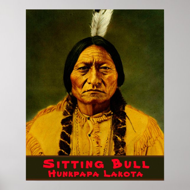 Sitta Bull Native American Tribal Chief Poster (Framsidan)