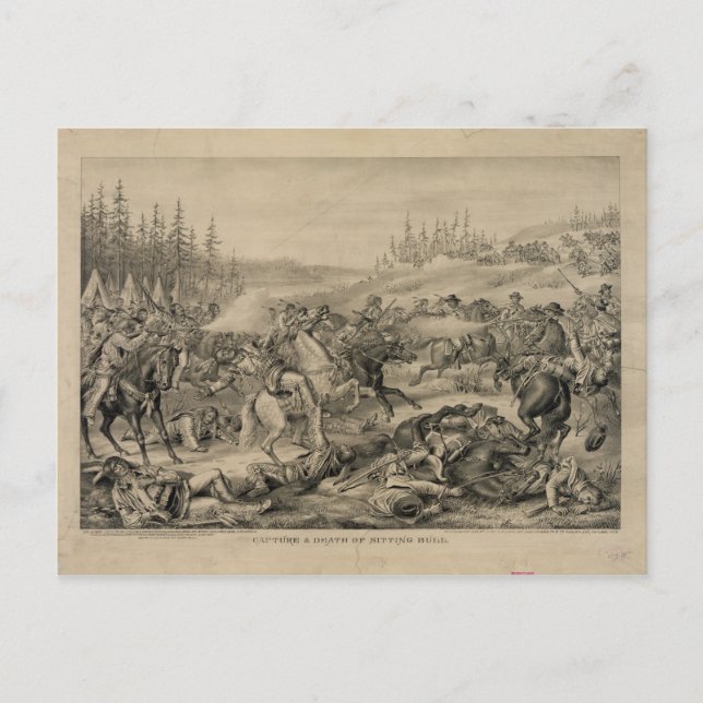 Sitta Bulls avskiljning och död den 15 december 18 Vykort (Framsida)