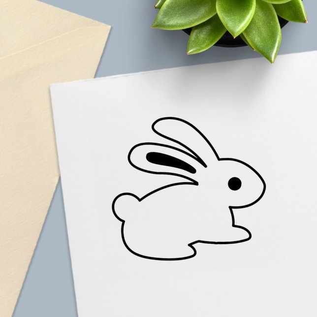 Sitta Bunny Rabbit Färg Me Stämpel (Skapare uppladdad)
