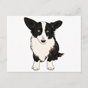 Sitta Cardigan Welsh Corgi Illustration Vykort