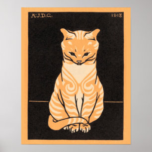 Sitta Cat av Julie de Graag Poster