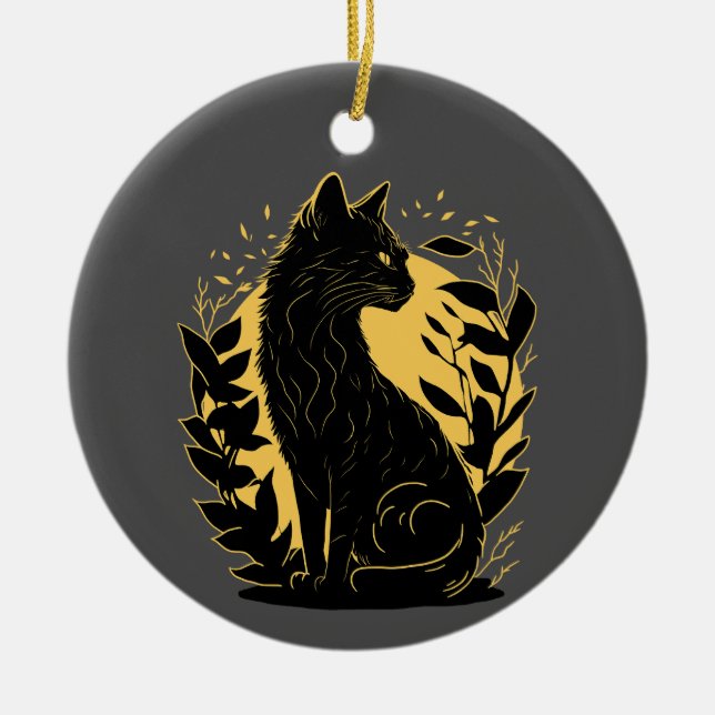 Sitta Cat Julgransprydnad Keramik (Framsidan)