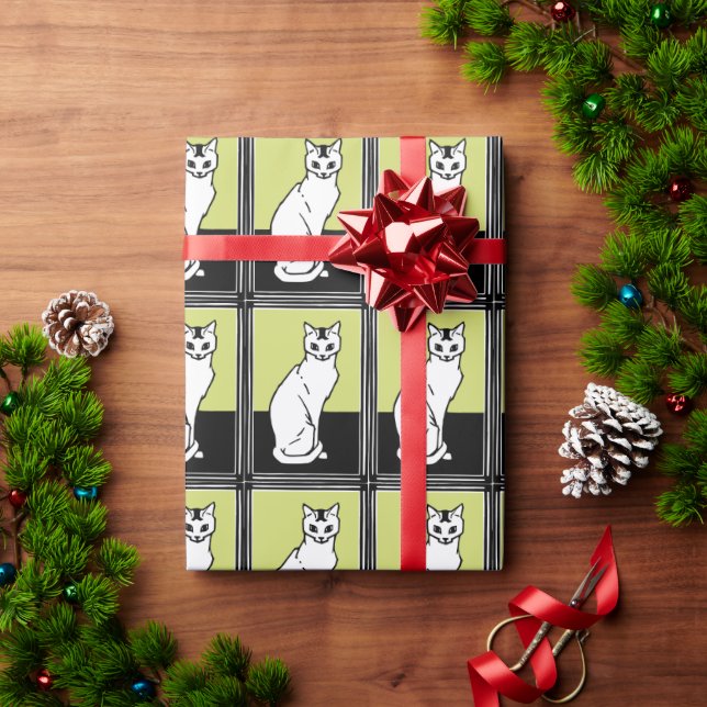 Sitta Cat Julie de Graag Art nouveau Presentpapper (Julgåva)