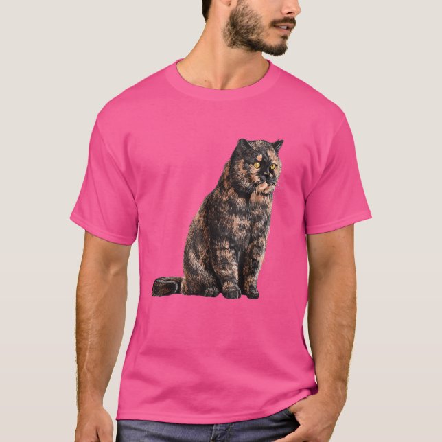 Sitta Cat Tortie British Shorthair T Shirt (Framsida)