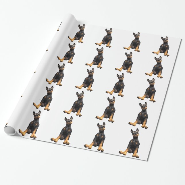 Sitta för DobermanPinschervalp Presentpapper (Utrullad)