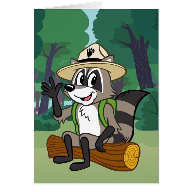 Sitta för stack för skogsvaktare för hälsningskort (Framsidan)