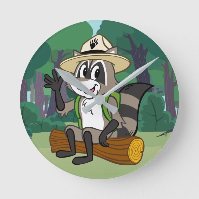 Sitta för stack för skogsvaktare för rund klocka (Framsida)