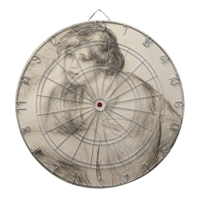 Sitta Girl (av Pierre-Auguste Renoir) Darttavla (Framsidan)