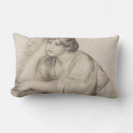Sitta Girl (av Pierre-Auguste Renoir) Lumbarkudde