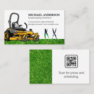 Sitta Gräsmatta Mower Hedge Trimmers Grupp Visitkort