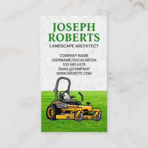 Sitta Gräsmatta Mower Skinnad gräs Visitkort