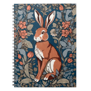 Sitta Hare William Morris Inspired Blommigt Anteckningsbok