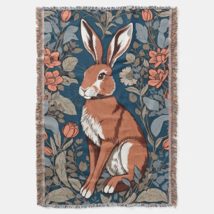 Sitta Hare William Morris Inspired Blommigt Filt
